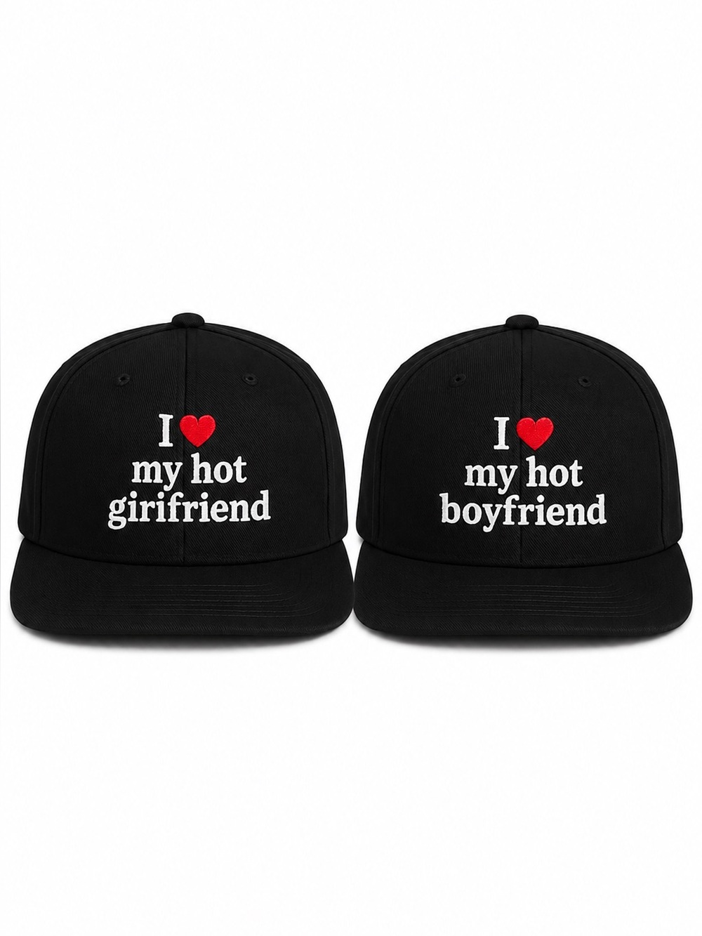 ❤️ “I Love My Hot Girlfriend/Boyfriend” Black Embroidered Valentine’s Day Gifts
